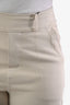 Pantalon Capri Frank & Eileen en mélange de coton crème, taille M