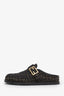 Fendi Brown Canvas Zucca Print Mules Size 37