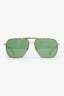Bottega Veneta Gold Classic Aviator Sunglasses