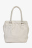 Christian Dior 2007 White Leather 'My Dior' Frame Tote Bag