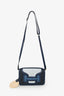Pierre Hardy Blue Tricolour Denim Leather Trim 'Alpha' Crossbody Bag