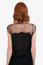 Louis Vuitton Black Silk Mesh Top Size 36