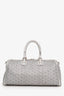 Goyard 2007 Silver Goyardine Croisiere 35 Boston Bag