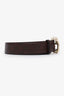 Gucci Brown Leather GG Guccissima Belt Size 90