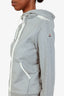 Moncler Grey Logo Zip Up Hoodie Size XS