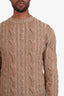 Loro Piana Brown Baby Cashmere Crewneck Sweater Size 48 Men's