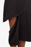 Maison Margiela Black Silk-Blend Short Sleeve Asymmetrical Mini Dress Size 40