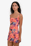 Miaou Orange/Purple Nylon Flared Mini Dress Size XS