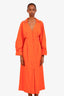 Fabiana Filippi Orange Cotton Button Down Long Dress Size XL