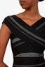 Herve Leger Black Mesh Bandage Dress Size S