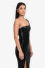 Nookie Black Sequin Side Slit Maxi Dress Size XS
