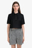 LouLou Studio Black Cotton Collared Crop Top Size L