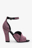 Prada Pink Crystal Embellished Heeled Sandals Size 38.5
