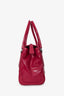 Burberry Fuchsia Embossed Patent Leather Top Handle with Strap