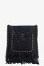 Pre-loved Chanel™ 22C Black Calfskin Quilted Fringe Small Shopping Bag