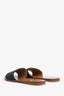 Bottega Veneta Black Leather Intrecciato Weave Slides Size 35.5