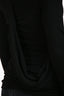 Aexae Black Ruched Turtleneck Mini Dress Size S