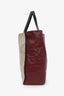Marni Beige/Burgundy Leather Museo Soft Tote