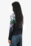 Roberto Cavalli Blue/Pink Floral Print Long Sleeve Top Size 40