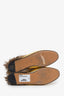 Gucci Gold Leather Horsebit Princeton Heart Slip-On Loafers with Fur Size 38