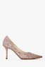 Jimmy Choo Pink/Silver Sparkly Heels Size 39.5