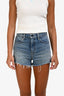 Alexander Wang Blue Denim High Rise 'Bite' Shorts Size 24