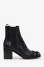 Christian Louboutin Black Leather Otaboo Spike Ankle Boots Size 39