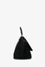 Celine Black Python Leather Medium Trapeze Bag With Strap
