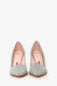 Roger Vivier Silver 'I love Vivier' Glitter Pumps Size 36
