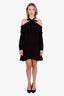 Proenza Schouler Black Silk Halterneck Long Sleeve Mini Dress Size 0