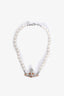 Vivienne Westwood Silvertone Crystals Pearl Orb Choker