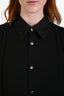 Comme des Garcons Black Chiffon Switching Shirt Midi Dress Size M