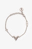 Louis Vuitton Silver Tone Essential V Supple Bracelet
