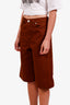 Ganni Brown Denim Knee Length Shorts Size 27