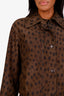 Akris Punto Brown Leopard Print Midi Dress with Jacket Set Size 6