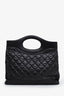 Pre-loved Chanel™ 2019 Black Calfskin Leather Large 31 Shopping Tote