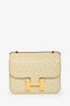 Hermès 2016 Cream Ostrich Leather Constance 18