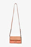 Chloe Peach Leather Suede Mini Faye Bag