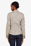 Burberry Beige Cotton Single Breasted Jacket Size 8