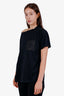 Hermès Black Cotton Embroidered Pocket Tunic Top Size 40