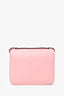 Hermès 2015 Rose Sakura Tadelakt Leather Lizard Trim Mini Constance 18