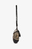 Prada 2004 Black/Beige Crocodile Python Crystal Embellished Shoulder Bag