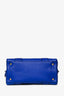 Salvatore Ferragamo Blue Gancini Leather Top Handle Handbag