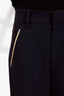 Chloe Black Silk Blend Wide Leg Cropped Trousers Size 38