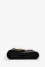 Roger Vivier Black Satin 'Efflorescence' Clutch with Chain Strap