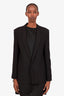 Saint Laurent Wool Blend Single Breasted Blazer Size 48