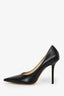 Jimmy Choo Black Leather Heels Size 38.5