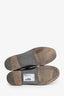 Pre-loved Chanel™ Grey Leather Interlocking CC Logo Loafers Size 37.5