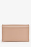 Prada Beige Vitello Move Triangle Plaque Flap Card Holder