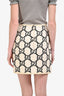 Gucci 2019 Cream/Black GG Tweed Mini Skirt Size 40